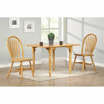 Selections Arrowback Windsor Dining Side Chair in Light Oak Solid Wood Set of 2