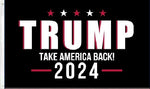 3x5 TRUMP TAKE AMERICA BACK TRUMP 2024 BLACK FLAG BANNER GROMMETS