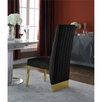 Porsha 19"H Velvet Dining Chair In Black (Set Of 2)