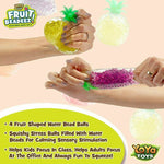 YoYa Toys Beadeez Squishy Fruit Stress Balls Toy (4-Pack) Tropical Designs Fille