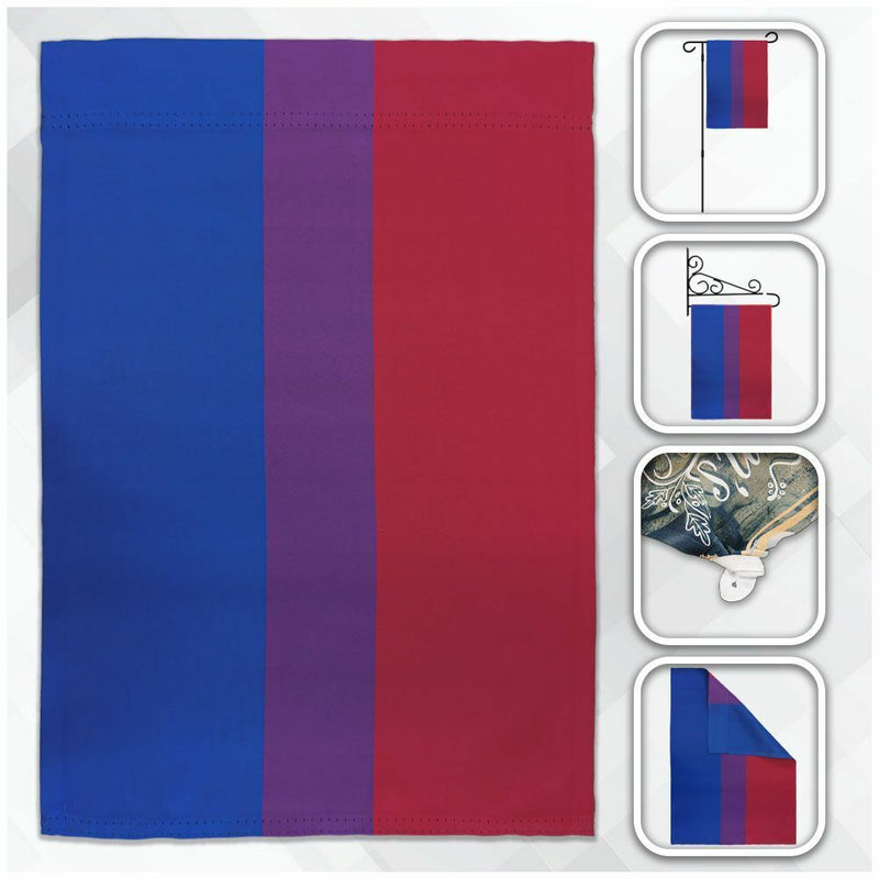 BISEXUAL Garden Flag 12X18in Garden Flag POLE SLEEVE Flag 100D