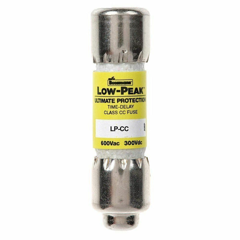 Pack Of 10 Midget Fuse, Time Delay, Lp-Cc, 1 1/2A, 600V By Bussmann