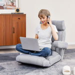 Adjustable Folding Lazy Chair Sofa Lounger Chair 6-position Adjustable Headrest