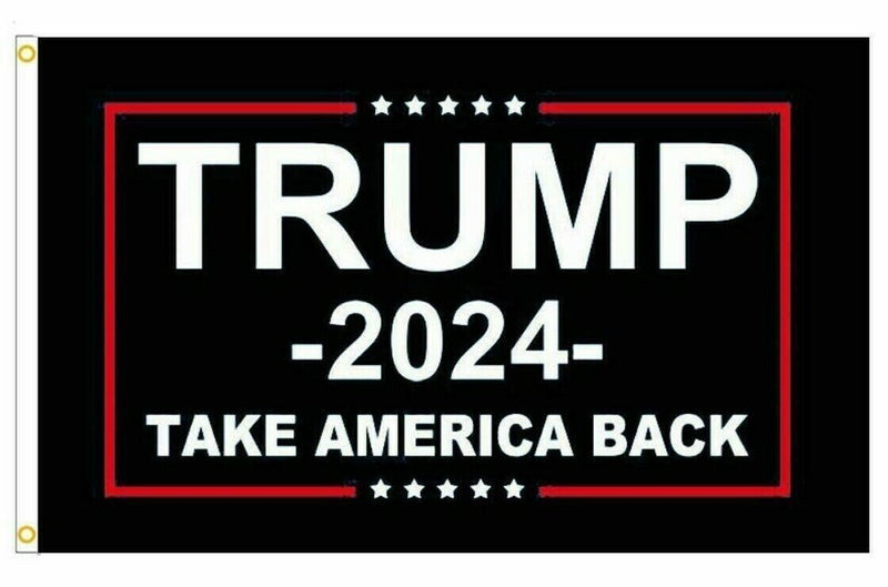 3x5FT Donald Trump 2024 Take America Back BLACK Flag Republican MAGA 100D