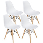 Set Of 4 Dining Chairs For Bar Restaurant Home Living Room Decor Plastic