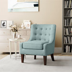 Lifestyle Solutions Michigan Accent Chair in Aqua Fabric Upholstery