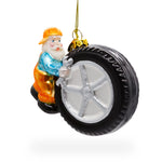 Skilled Tire Repair Mechanic - Blown Glass Christmas Ornament