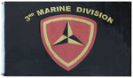 3X5 3Rd Marine Division Black Poly Flag Banner Officially Licensed