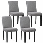 New Set Of 4 Grey Elegant Design Modern Fabric Upholstered Dining Chairs B164