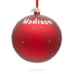 Wisconsin State Capitol, Madison, Wisconsin, USA Glass Ball Christmas Ornament 4