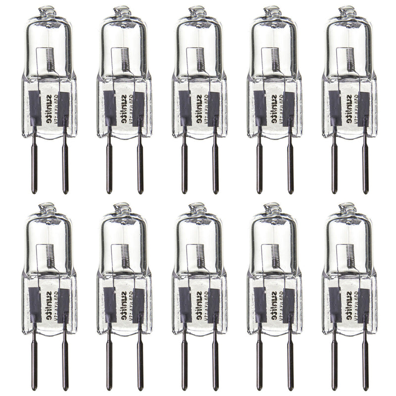 Sunlite 50 Watt, Single Ended T3.5, GY6.35 Bi-Pin Base, Clear 10-Pack