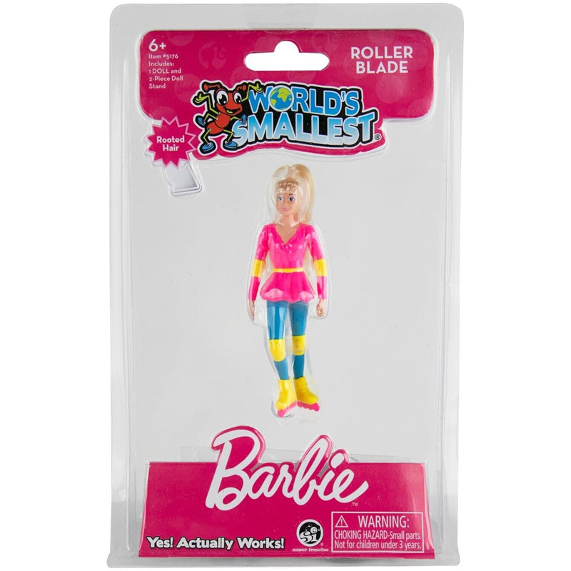 Super Impulse World's Smallest Roller Blade Barbie With Rooted Hair NEW