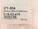 Witonics - 250Ma Gma Fast Blow Fuse - Pack Of 5