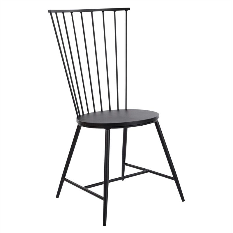 Bryce Metal Dining Chair With Black Finish