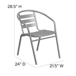 Flash Furniture Tlh-017C-Gg Restaurant Chair, 24" L 28-1/2" H, Integrated