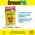 Septic Tank Treatment 1-Year Supply Leach Field Formula Sewage Smell Black Water