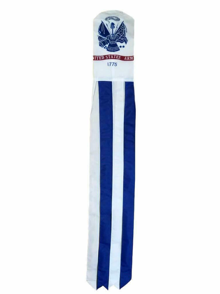 60" Us Army Embroidered Nylon Wind Sock Windsock (Premium Quality Licensed)