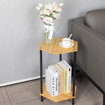 Set Of 2 Sofa Side Table Coffee Table Modern Bedside Table Bamboo Living Room