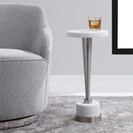 Uttermost Masika Modern Resin and Steel Drink Table in White