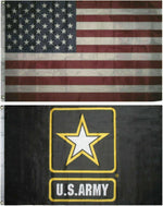 Wholesale Combo Lot 3' X 5' Usa American & Us Army Strong Black Flag Banner 3X5