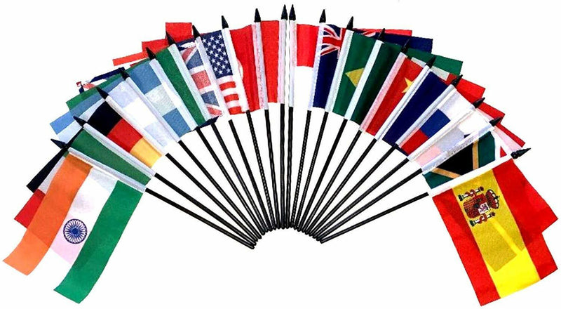 G-20 (Group of 20) World Desk Flag SET-20 Polyester 4"x6" Flags