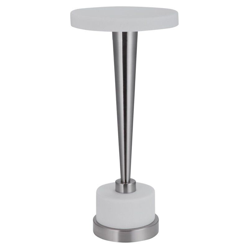 Uttermost Masika Modern Resin and Steel Drink Table in White