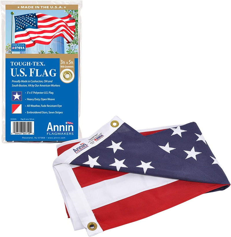 Flagmakers Model 2710 American Flag Tough-Tex Polyester Flag, 3 X 5 Feet