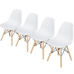 Set Of 4 Dining Chairs For Bar Restaurant Home Living Room Decor Plastic