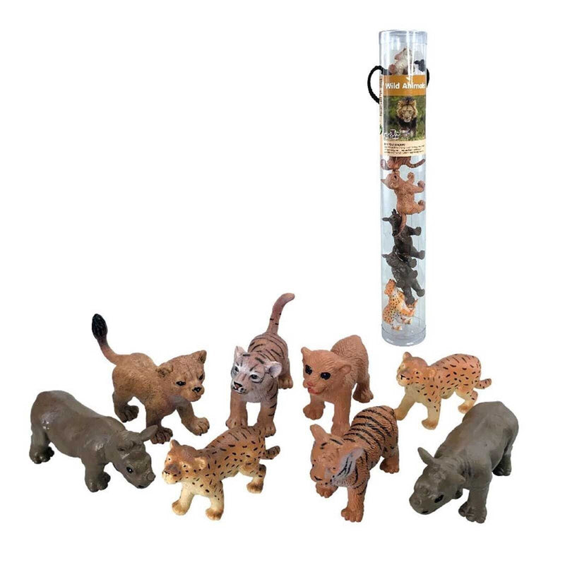 Wild Animals With Augmented Reality Set 1 Large Fun Tube New In Stock