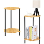 Set Of 2 Sofa Side Table Coffee Table Modern Bedside Table Bamboo Living Room