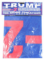 Trump 2024 No More Cheating Blue 100D 3X5 3'X5' Woven Poly Nylon Flag Banner