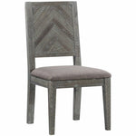 Modus Herringbone Solid Wood Dining Side Chair in Rustic Latte (Set of 2)