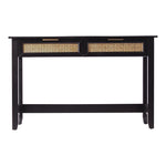 SEI Furniture Chekshire Storage Console in Black-Natural