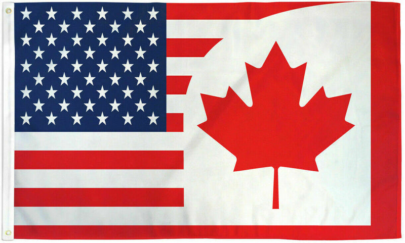 Usa & Canada Combination Flag 3X5Ft Usa & Canada Combo Flag America Canada 100D