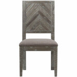 Modus Herringbone Solid Wood Dining Side Chair in Rustic Latte (Set of 2)