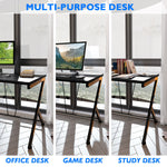 Gaming Desk & Chair Set 46" Racing Style Desk W/ Massage Reclining Swivel Chair