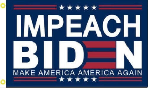 3X5 Impeach Biden Sucks Fjb Lets Go Brandon Blue Maga Flag Banner Grommets