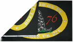 3X5 Gadsden 1776 Black DON'T TREAD ON ME Live Free Or Die NRA 2nd Amendment Flag