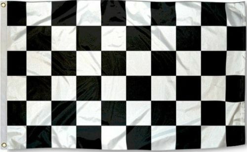 Checkered Flag 3x5 w/ Grommets - Black & White - Nascar Racing Race Car Speedway