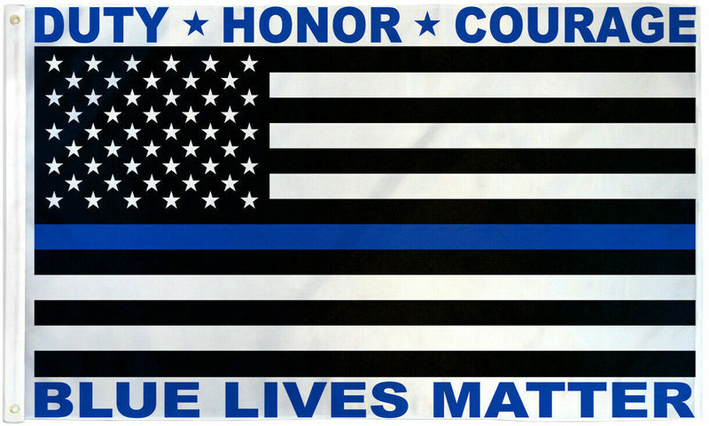 Thin Blue Line Flag 3X5 Blue Line Support Police Blue Live Matter Leo Flag