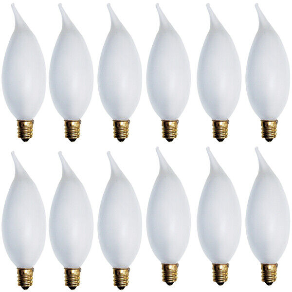 Sunlite 10 Watt Ca10 Lamp Candelabra Base Warm White 12 Pack