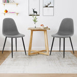 Dining Chairs 4PCS Upholstered Fabric Chairs W/Metal Legs for Living Room