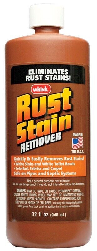 Whink No Scent Rust Stain Remover 32 oz Liquid Safe For Pipes And Septic Tanks