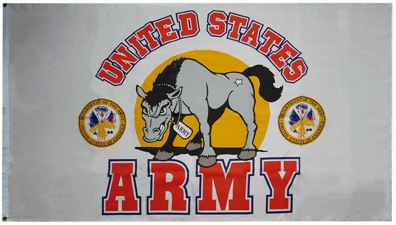 US U.S. United States Army Mascot White Premium 3x5 3'x5' Polyester Flag Banner