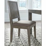 Modus Herringbone Solid Wood Dining Side Chair in Rustic Latte (Set of 2)