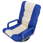 360 Degree Swivel Gaming Floor Chair Folding Swivel With Armrest Adjustable Blue