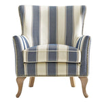 Dorel Asia Reva Transitional Fabric Accent Chair in Blue Finish