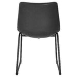 Set Of 2 Laslo Modern Upholstered Faux Leather Dining Chairs Black - Saracina