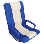 360 Degree Swivel Gaming Floor Chair Folding Swivel With Armrest Adjustable Blue