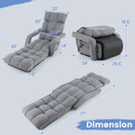 6-Position Adjustable Floor Chair for Adults Foldable Lazy Sofa for Living Room